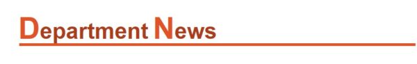 Banner – Department News